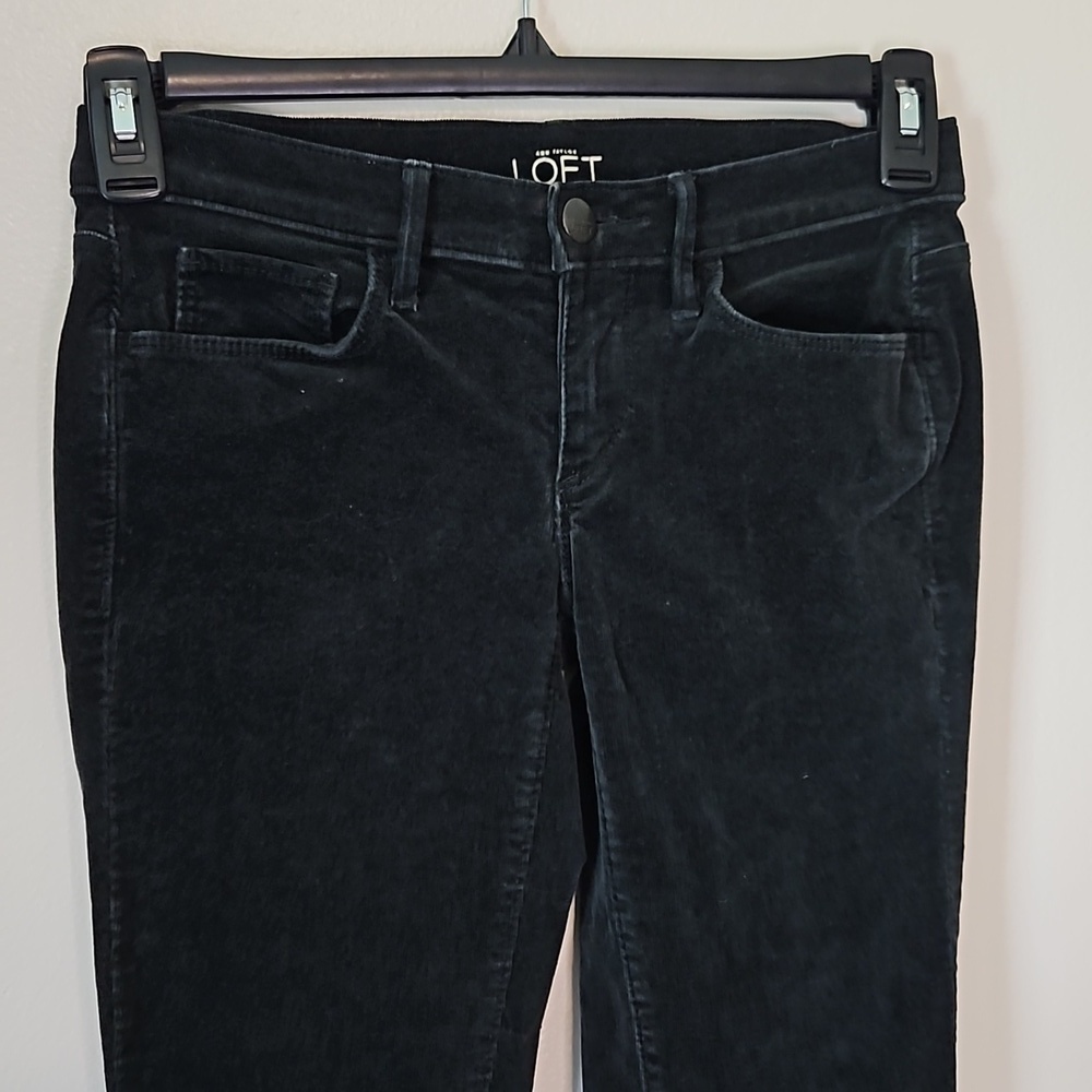 Ann Taylor LOFT Modern Skinny Corduroy Pants Black Size 25